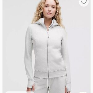 Lululemon Scuba Light Gray Zip-Up Hoodie